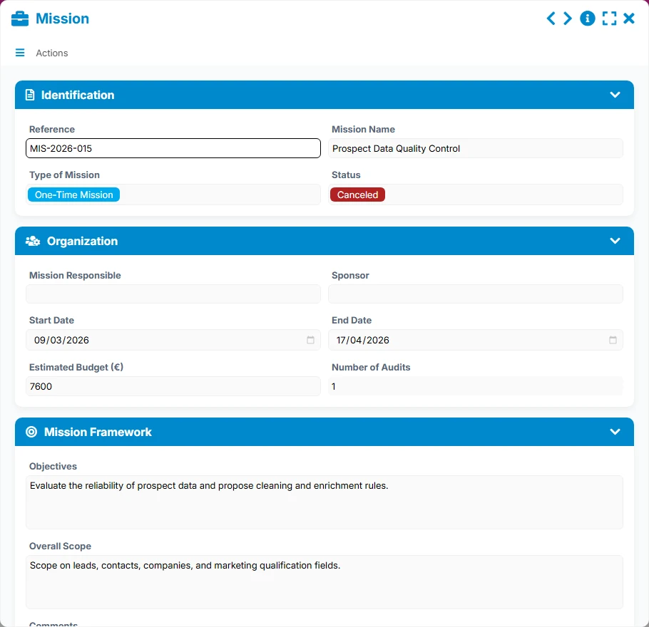 Audit Tracking - form 5
