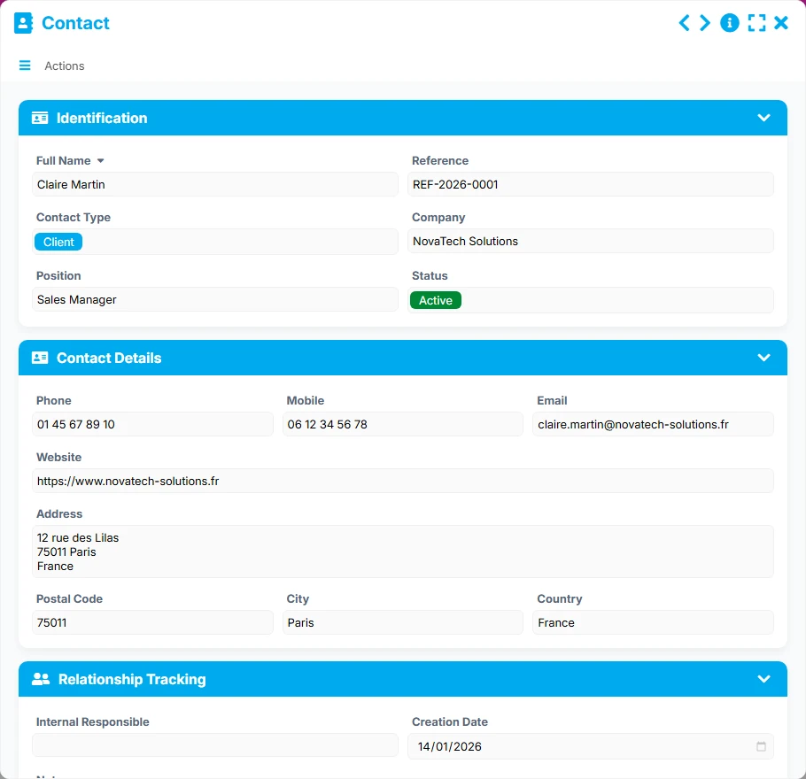 Call Tracking - form 2