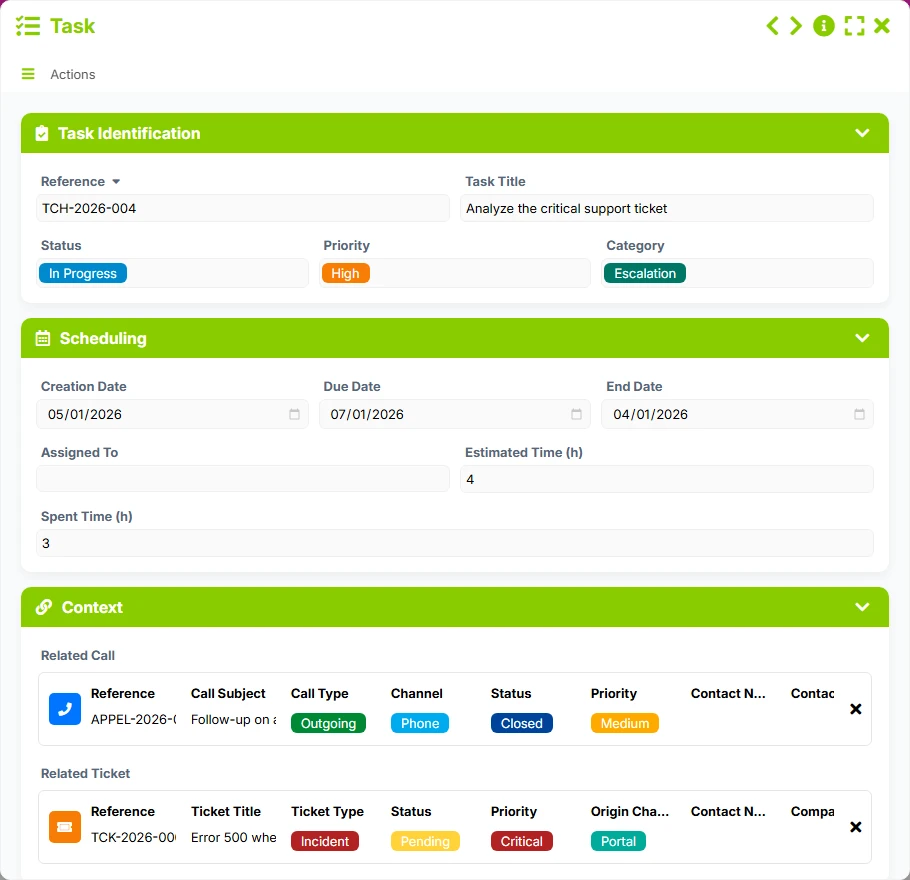 Call Tracking - form 3