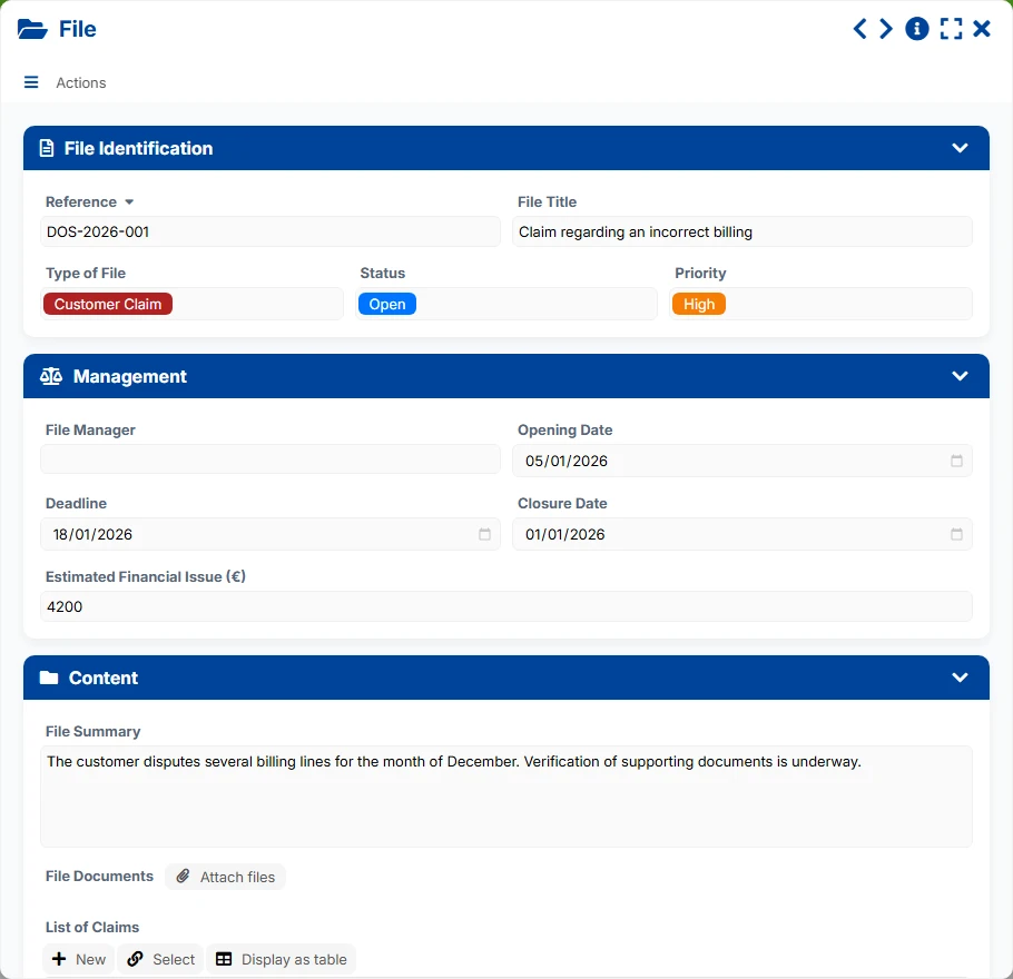 Claims Tracking - form 5