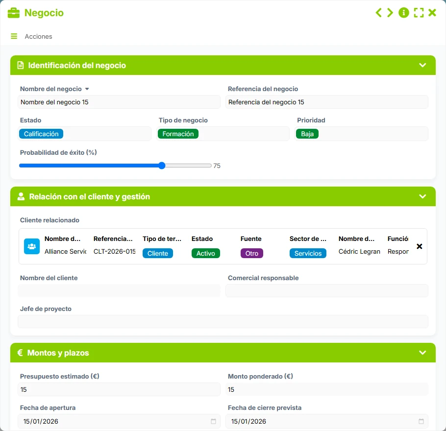 Seguimiento de clientes - formulario 5