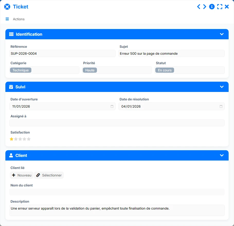 Suivi des clients - formulaire 5
