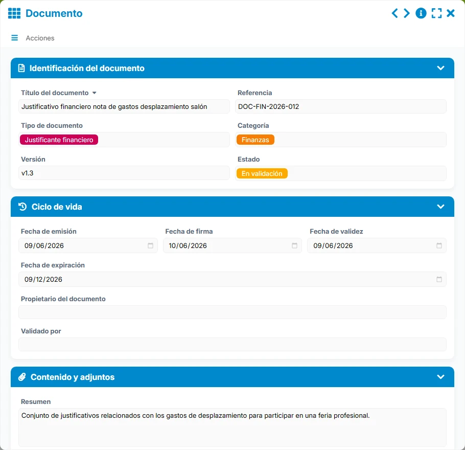 Seguimiento de la conformidad - formulario 5
