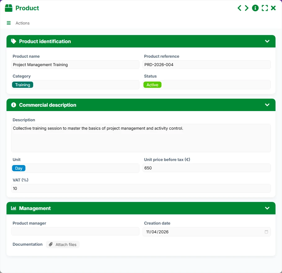 CRM - form 3