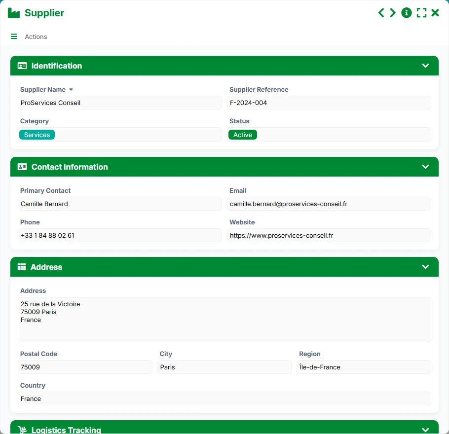 Delivery tracking - form 4