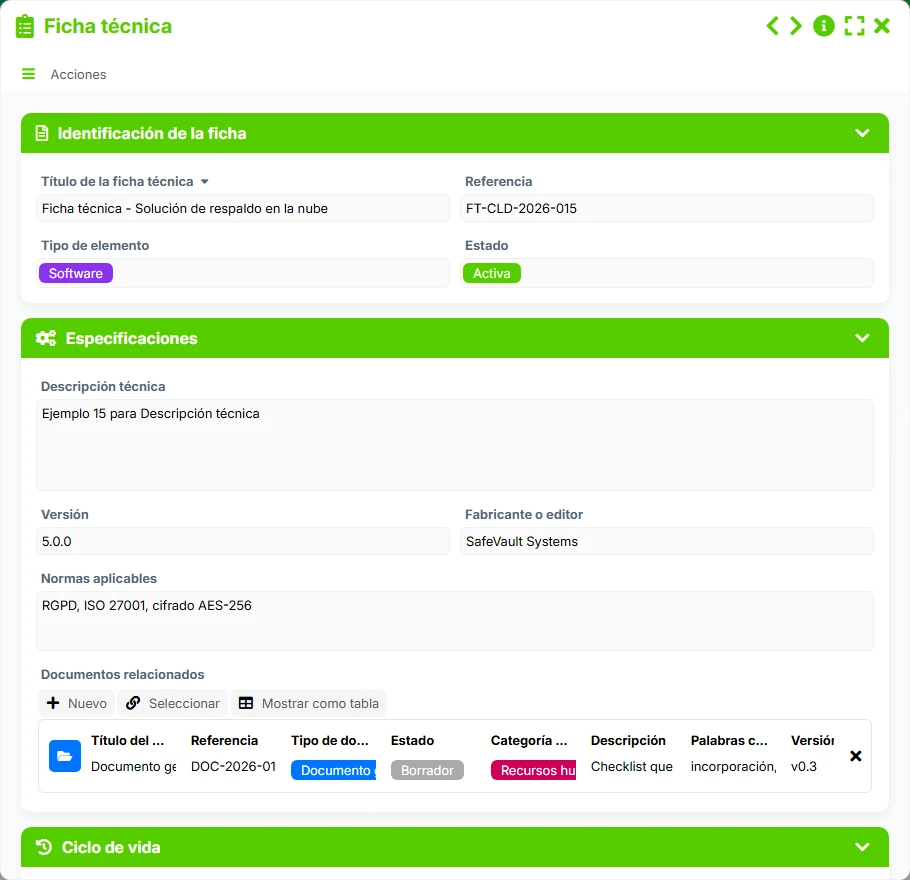Gestión de documentos - formulario 5