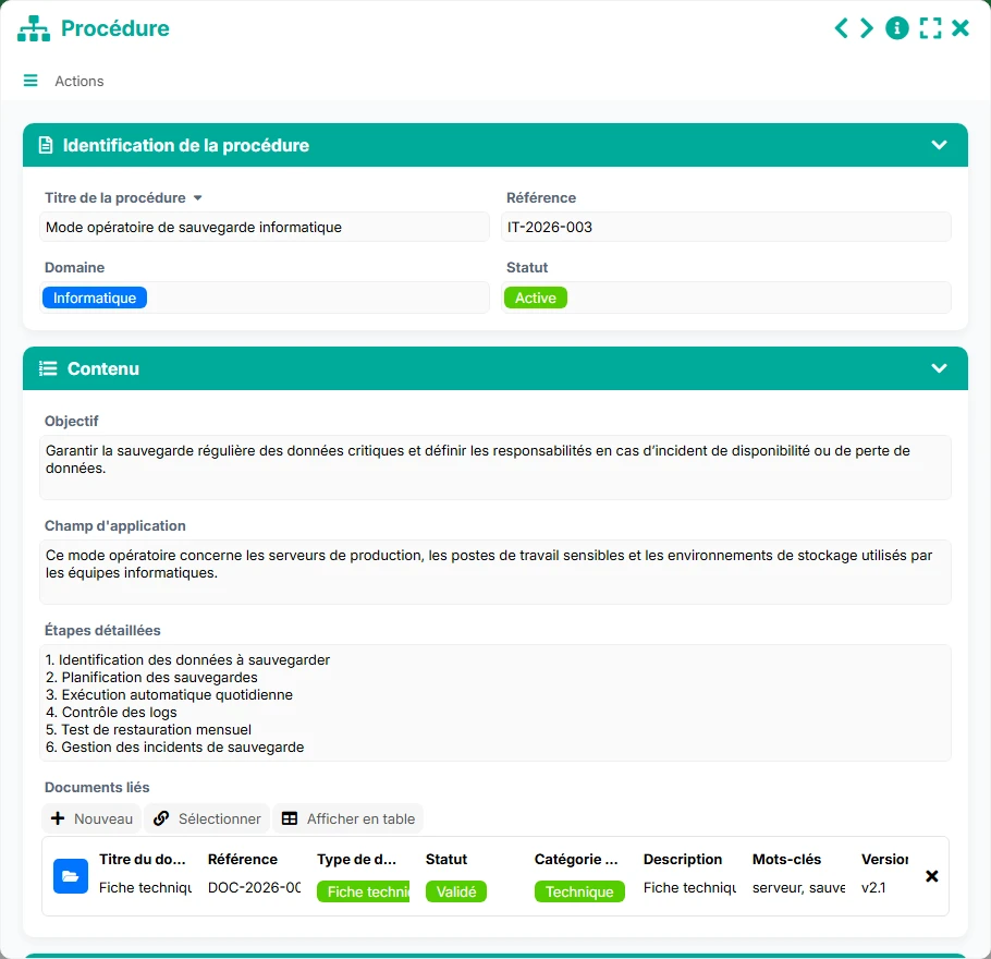 Gestion des documents - formulaire 7