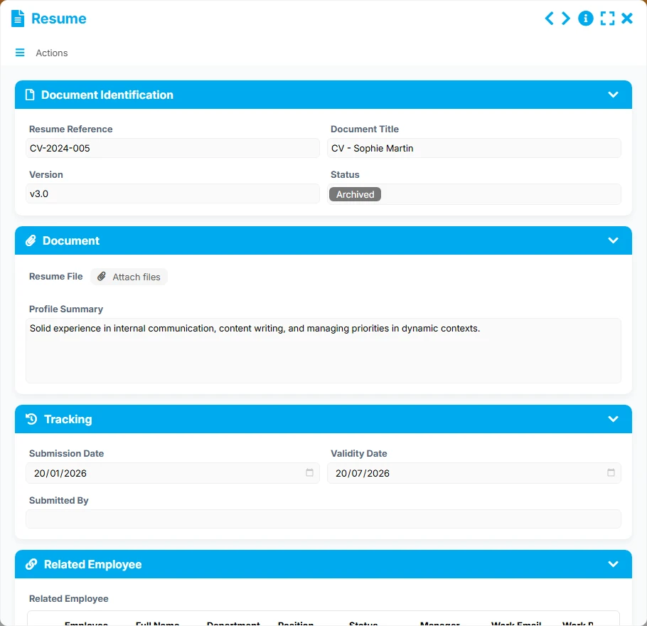 Employee Documents - form 4