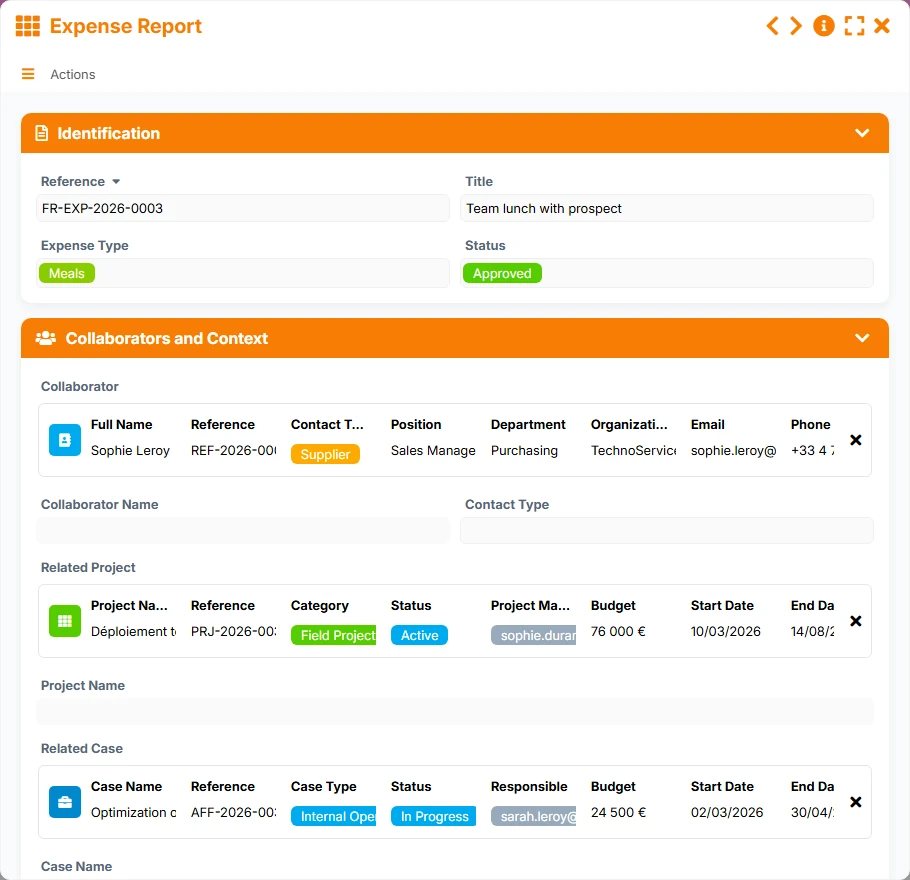 Expense Tracking - form 3