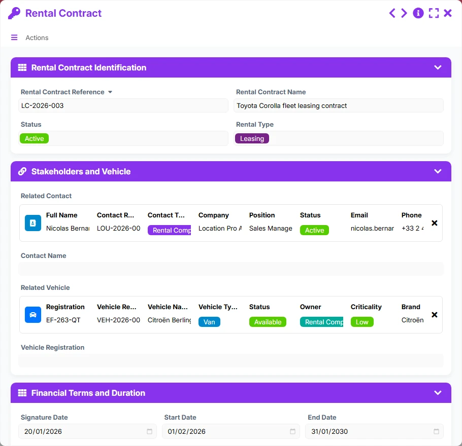 Fleet Management - form 5