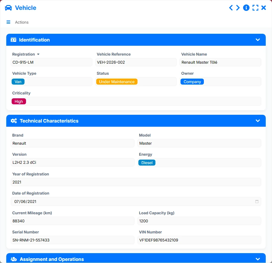 Fleet Management - form 7
