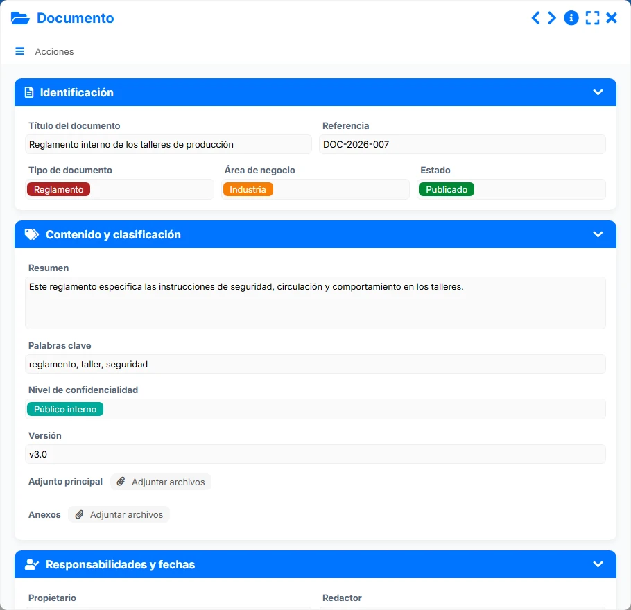 Base de conocimientos - vista previa del formulario