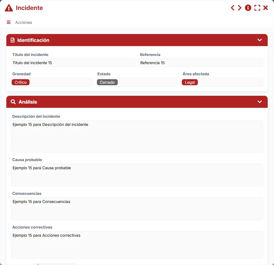 Base de conocimientos - vista previa del formulario
