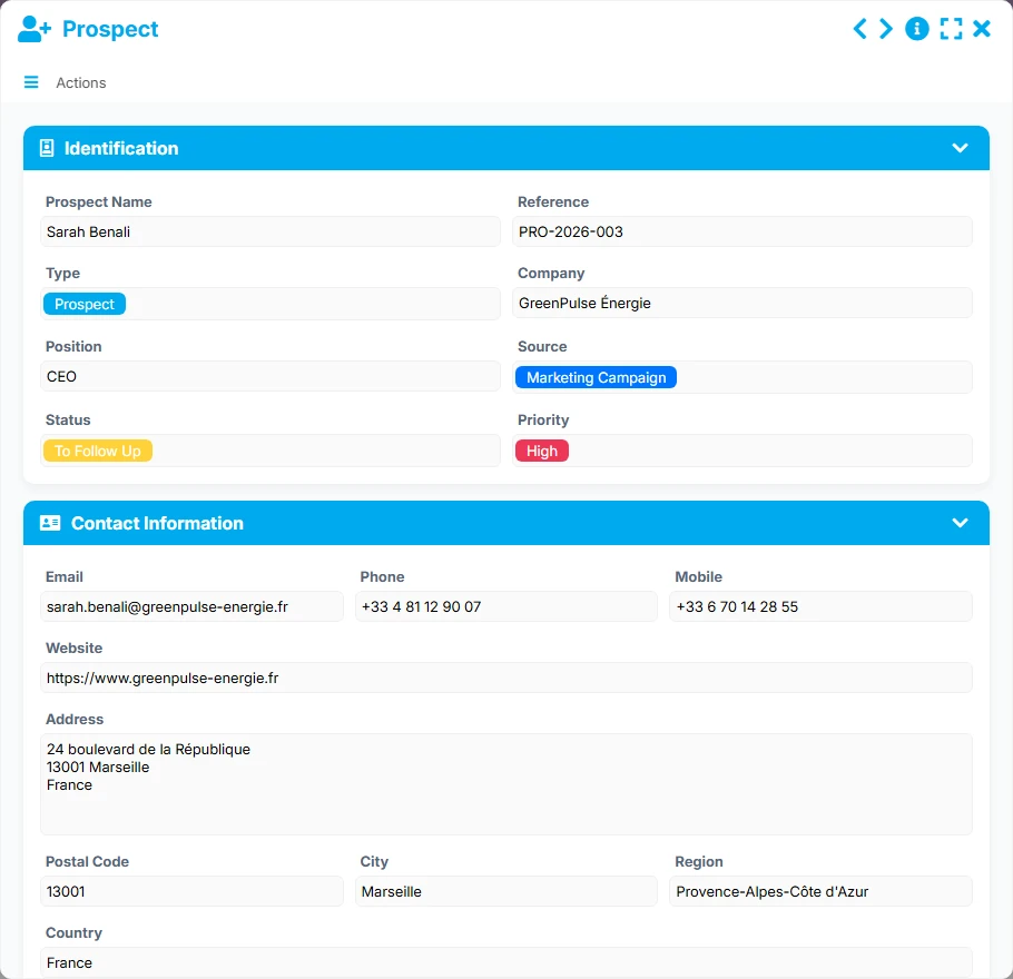 Lead tracking - form preview