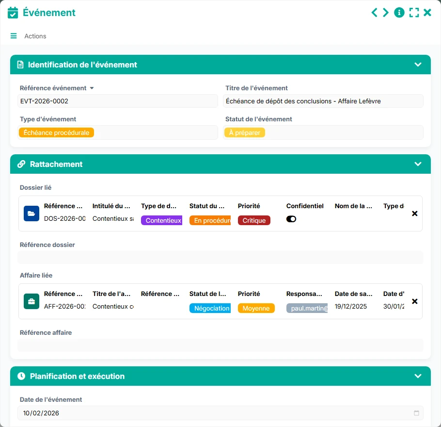 Suivi des contentieux - formulaire 4