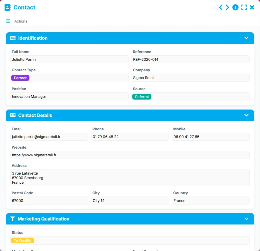 Marketing campaigns - form preview