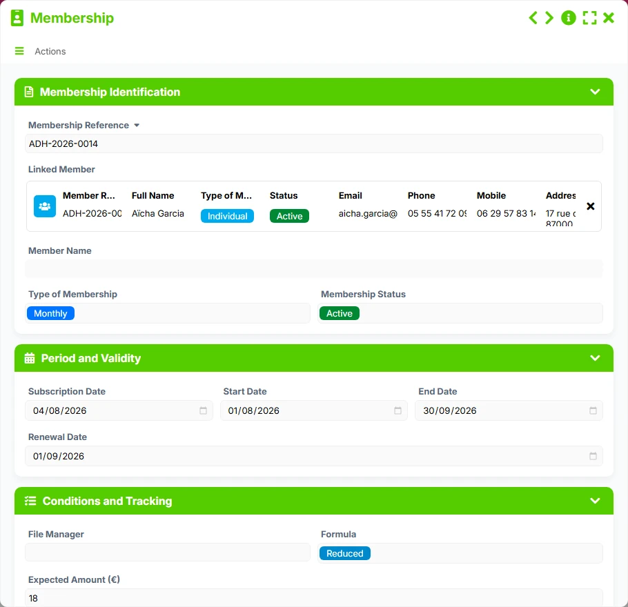 Member tracking - form 4