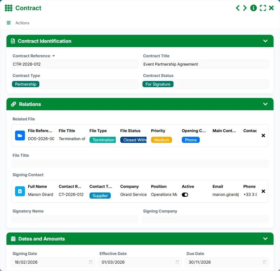 Negotiation Tracking - form 3
