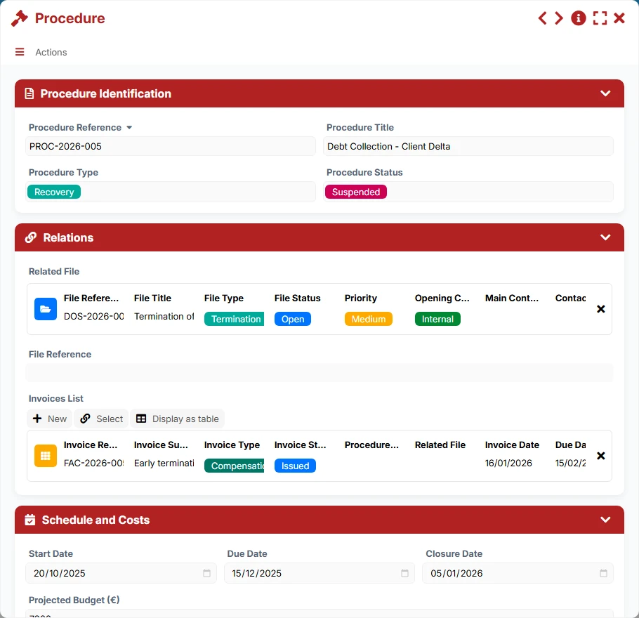 Negotiation Tracking - form 8