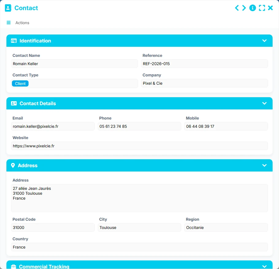 Order Tracking - form 1