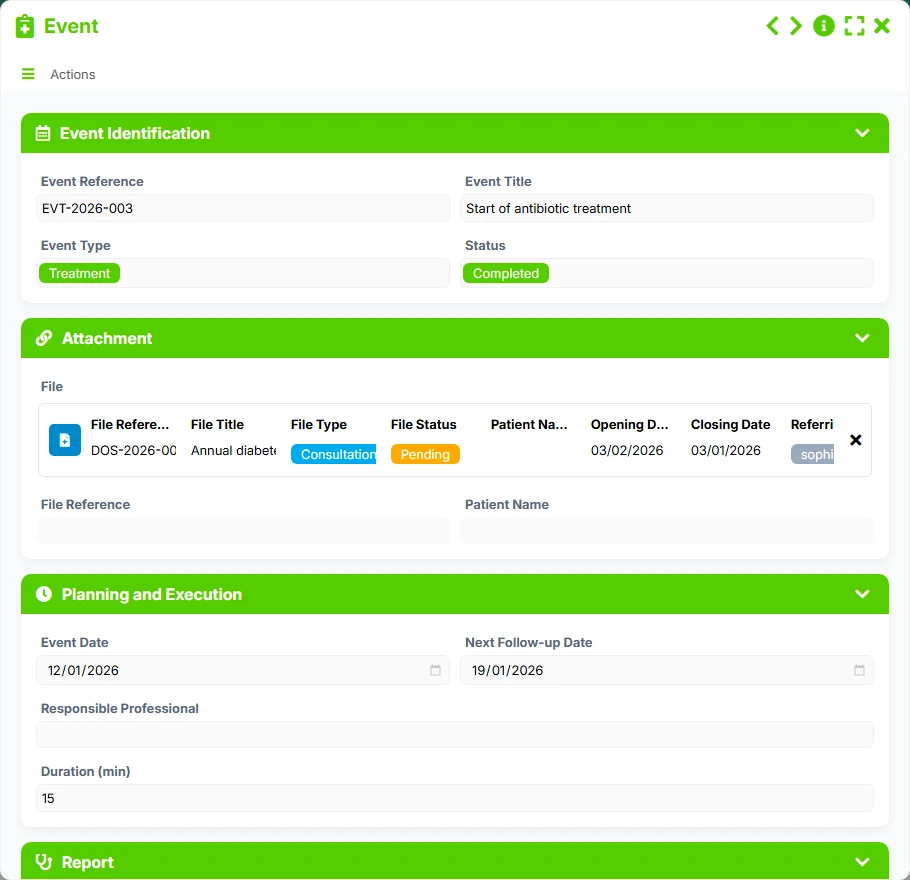 Patient Tracking - form preview