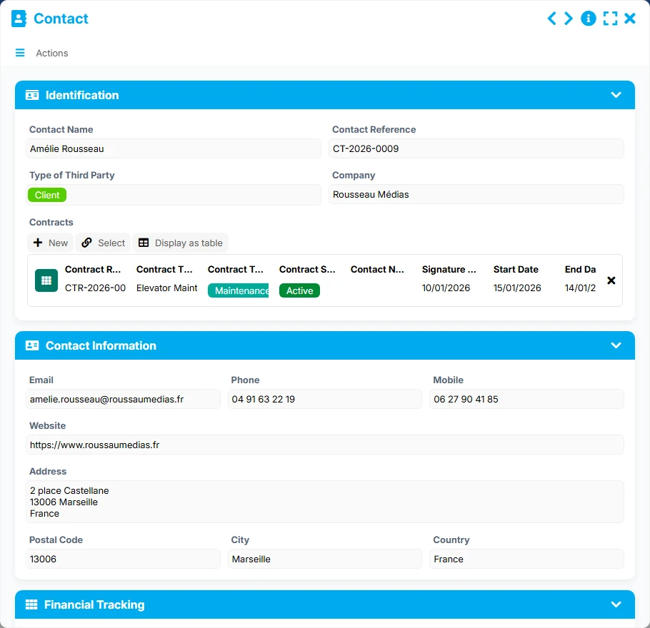 Payment tracking - form 1