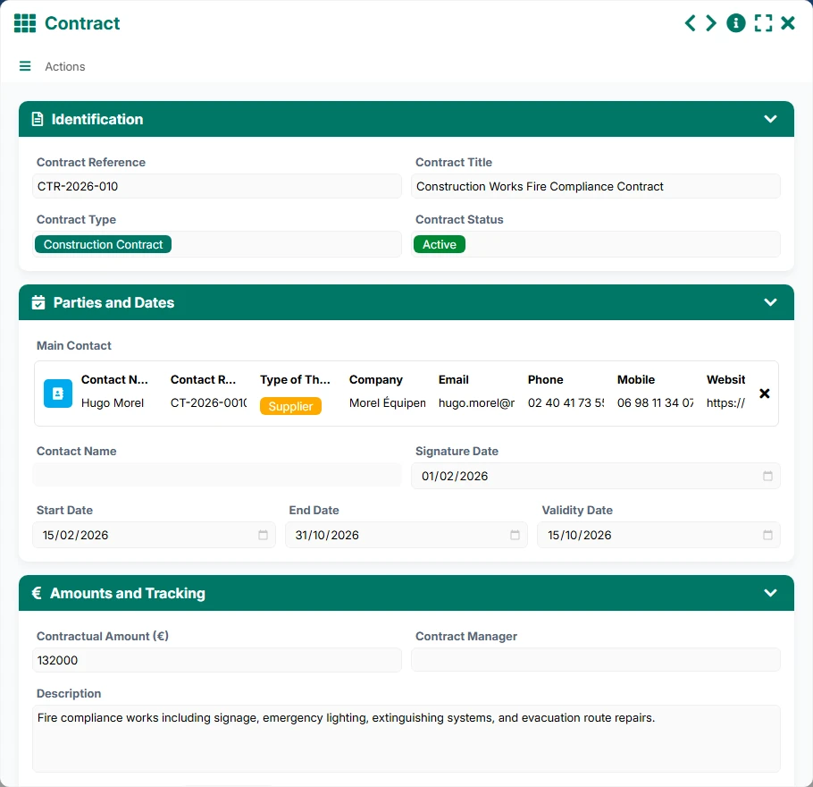 Payment tracking - form 2