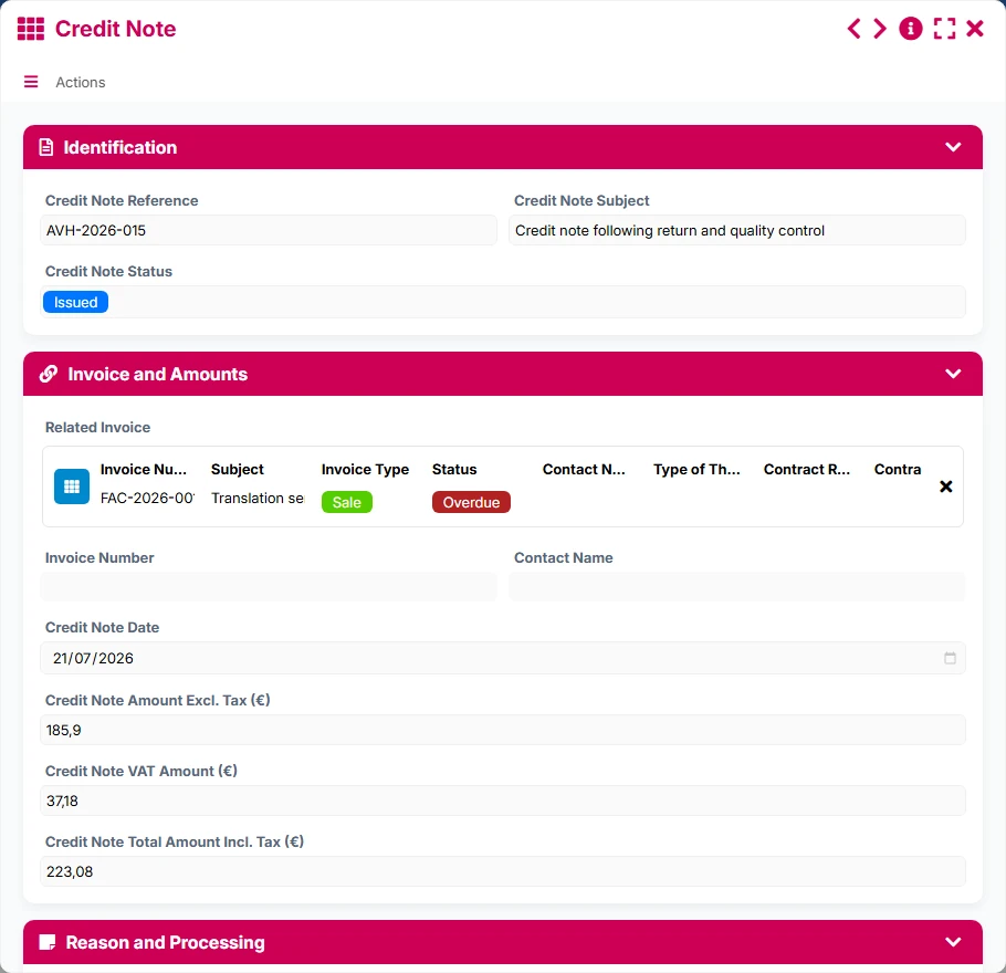 Payment tracking - form 3