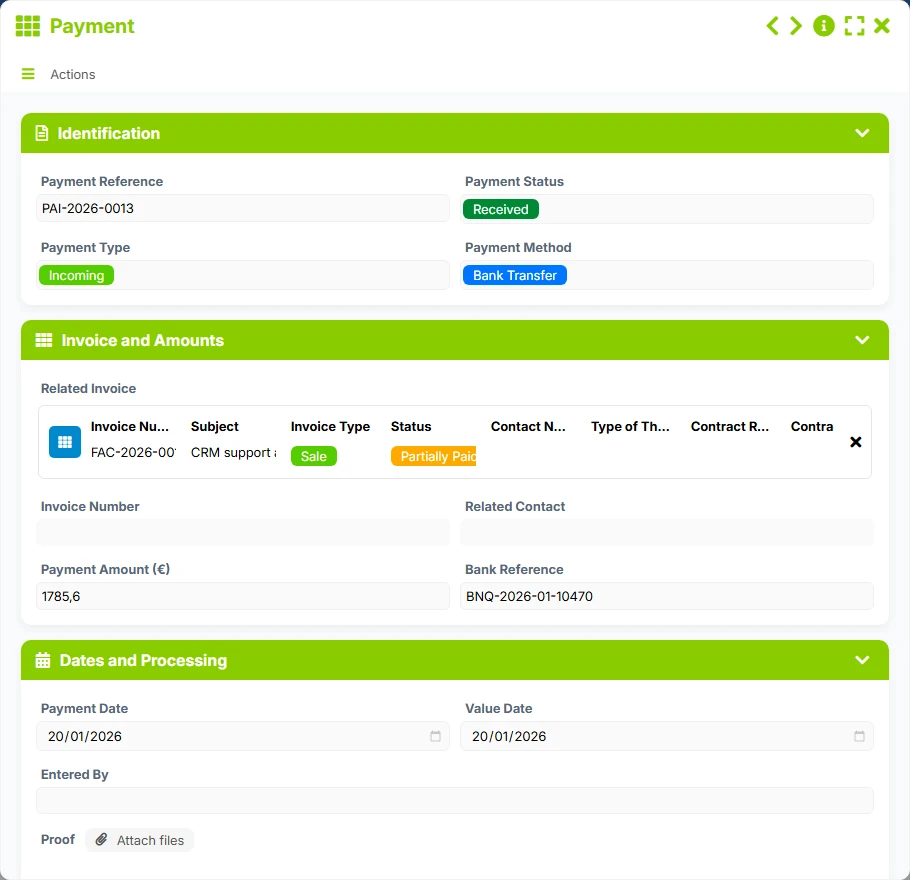 Payment tracking - form 5