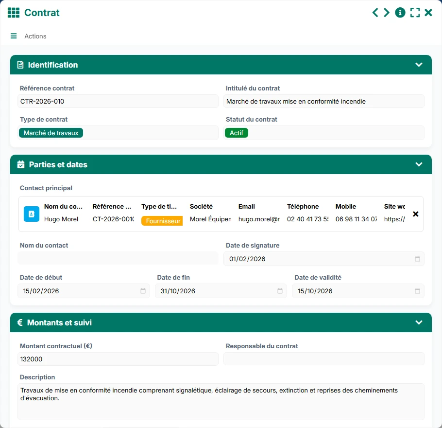 Suivi des paiements - formulaire 3