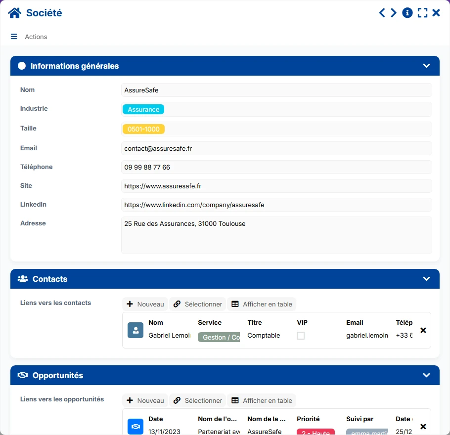 CRM de prospection - formulaire 4