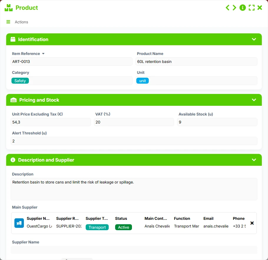 Purchase Tracking - form 3