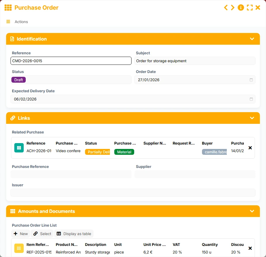 Purchase Tracking - form 5