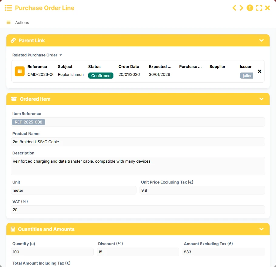 Purchase Tracking - form 6