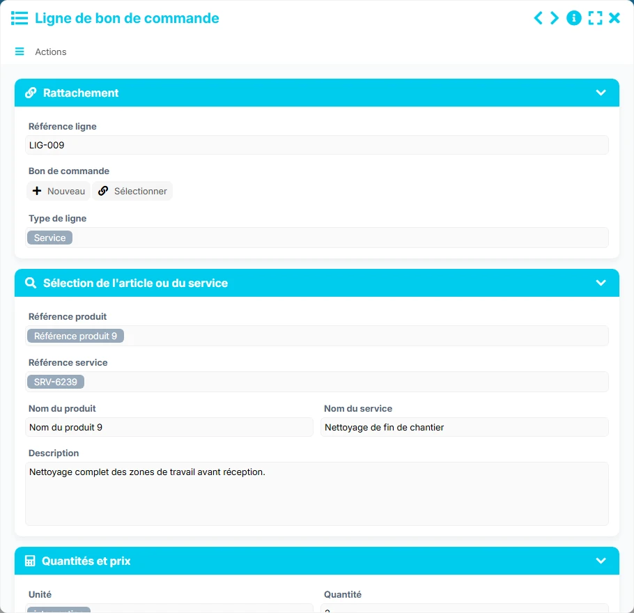 Suivi des achats - formulaire 4
