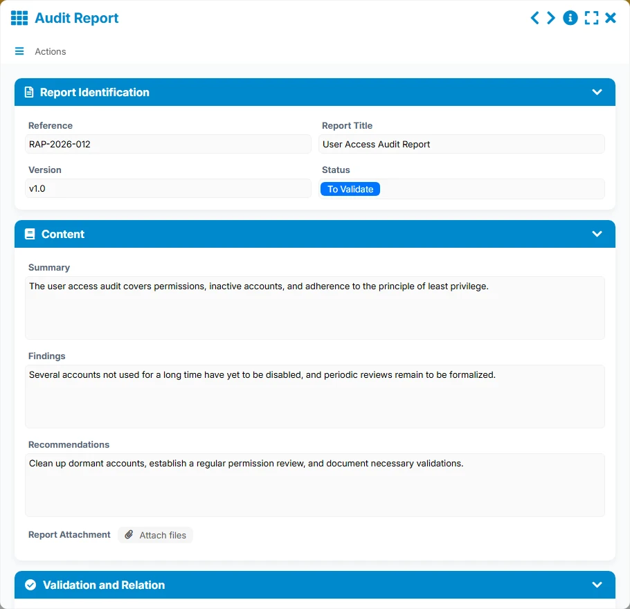 Quality monitoring - form preview