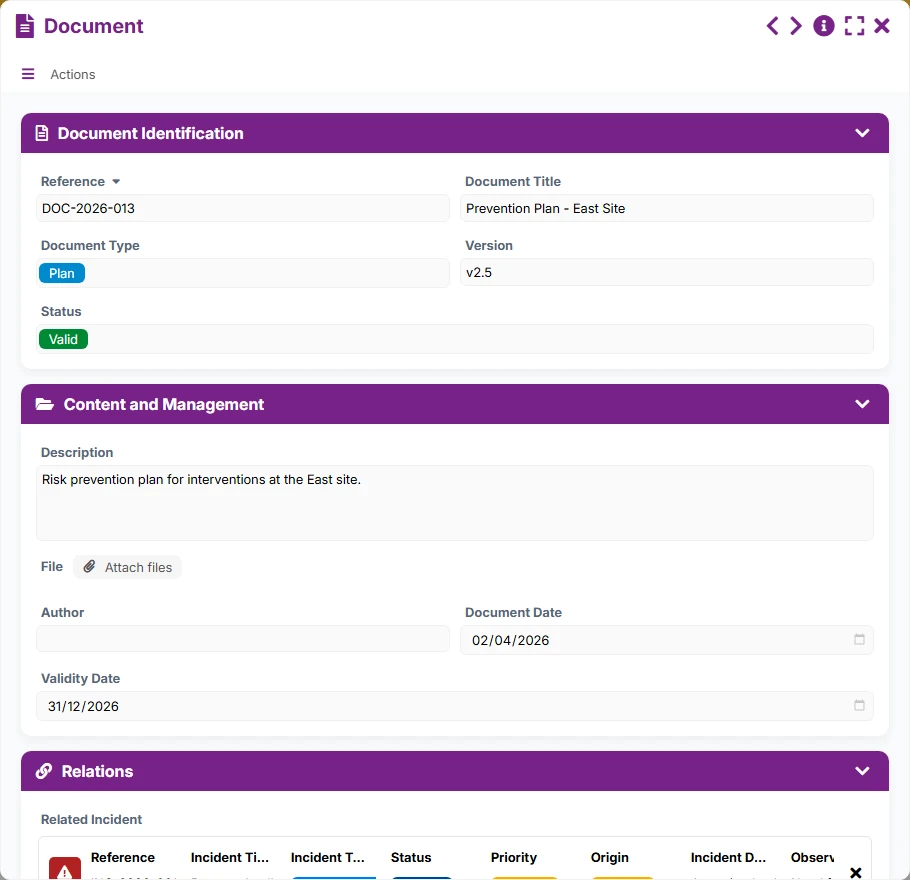 Quality monitoring - form 5