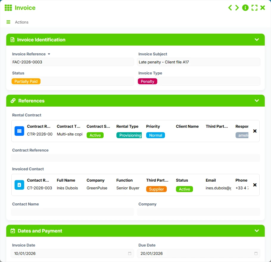 Rental Tracking - form 3