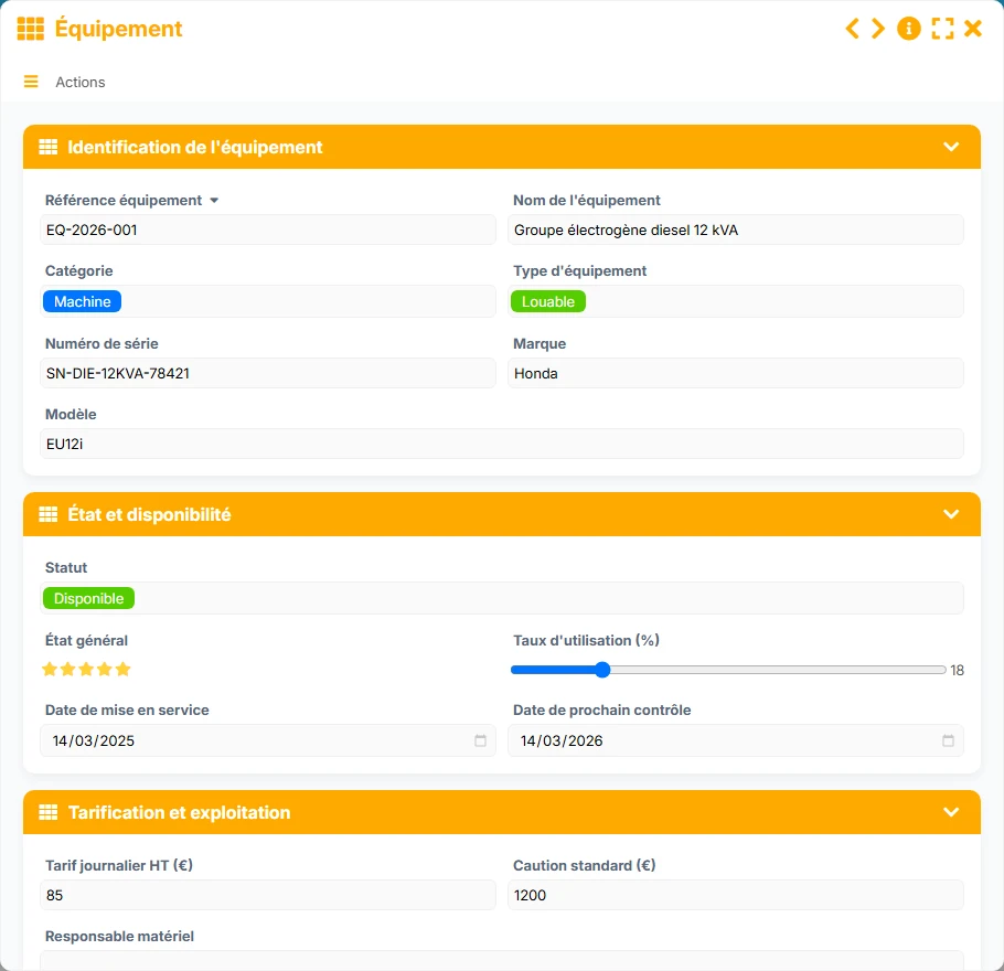 Suivi des locations - formulaire 3