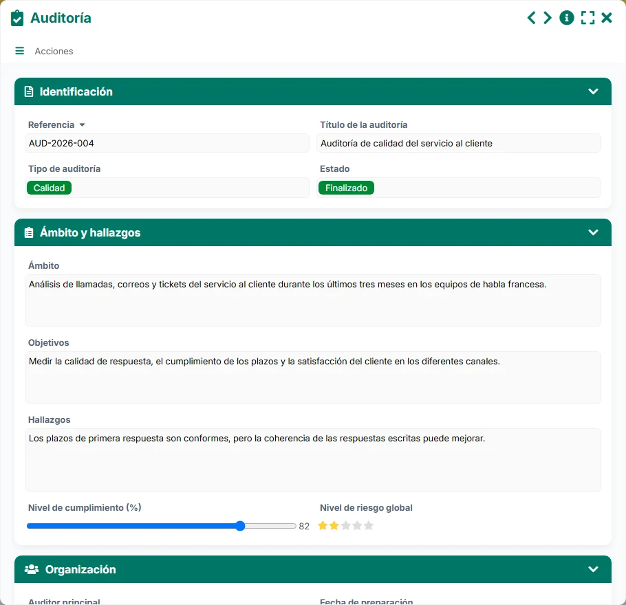 Seguimiento de riesgos - formulario 3