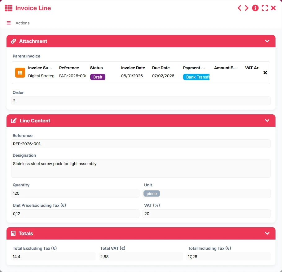 Sales tracking - form 5