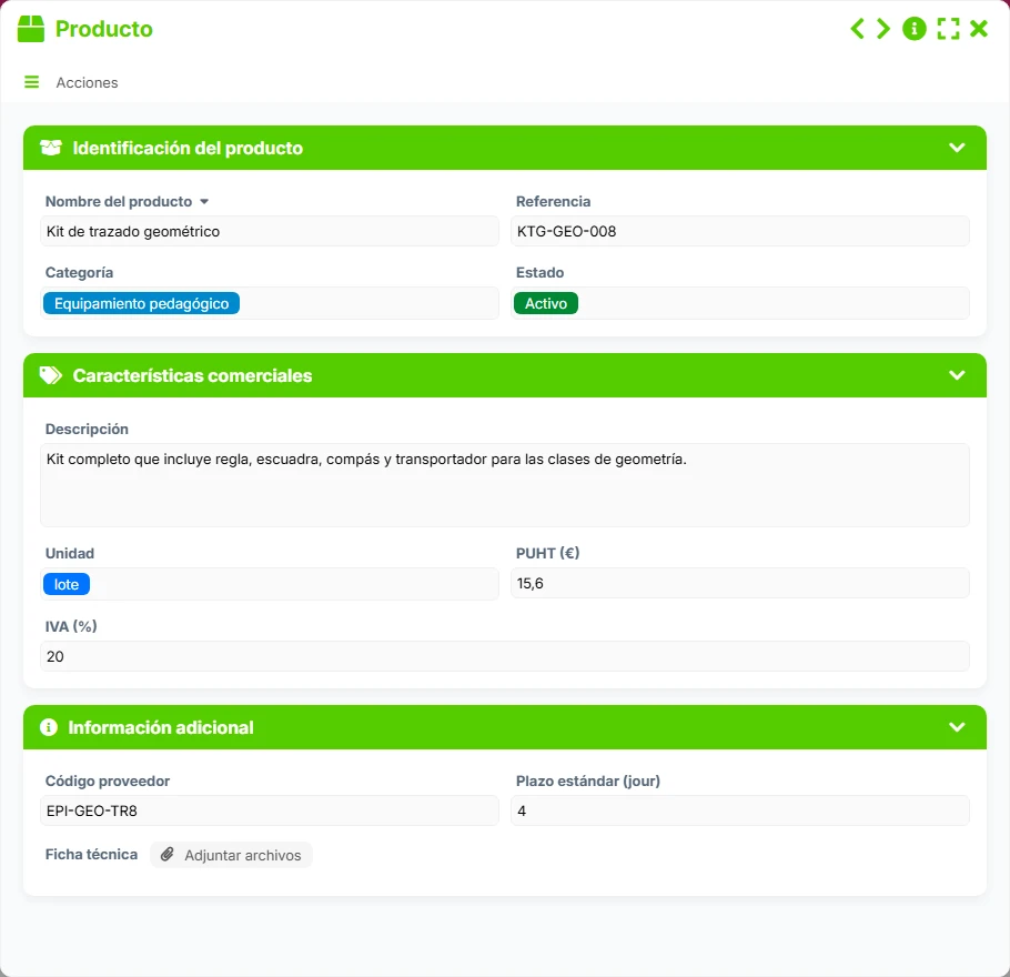 Seguimiento de ventas - formulario 8