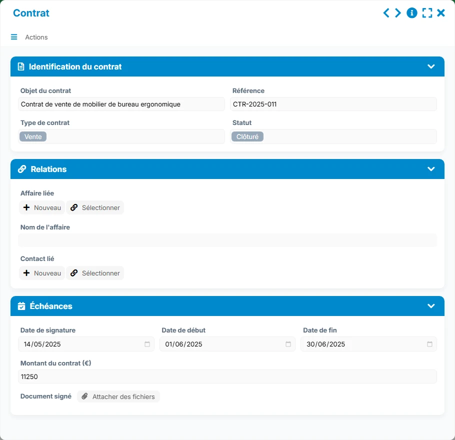Suivi des ventes - formulaire 3
