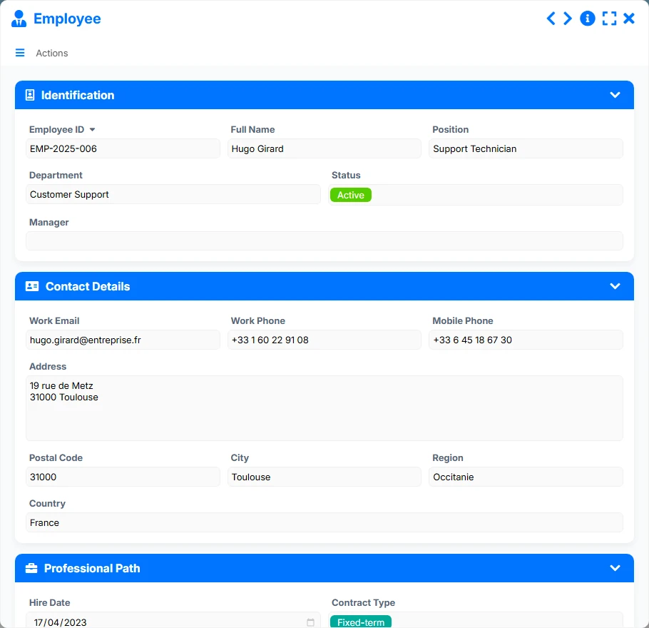 Skills tracking - form 4
