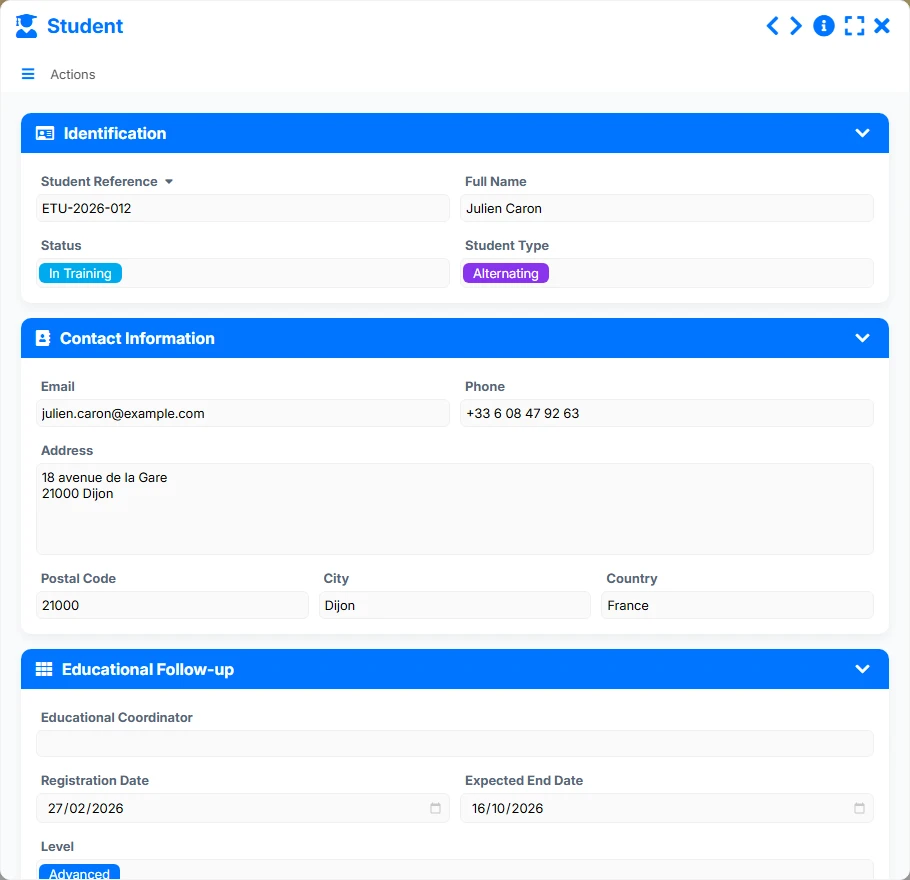 Student tracking - form 3