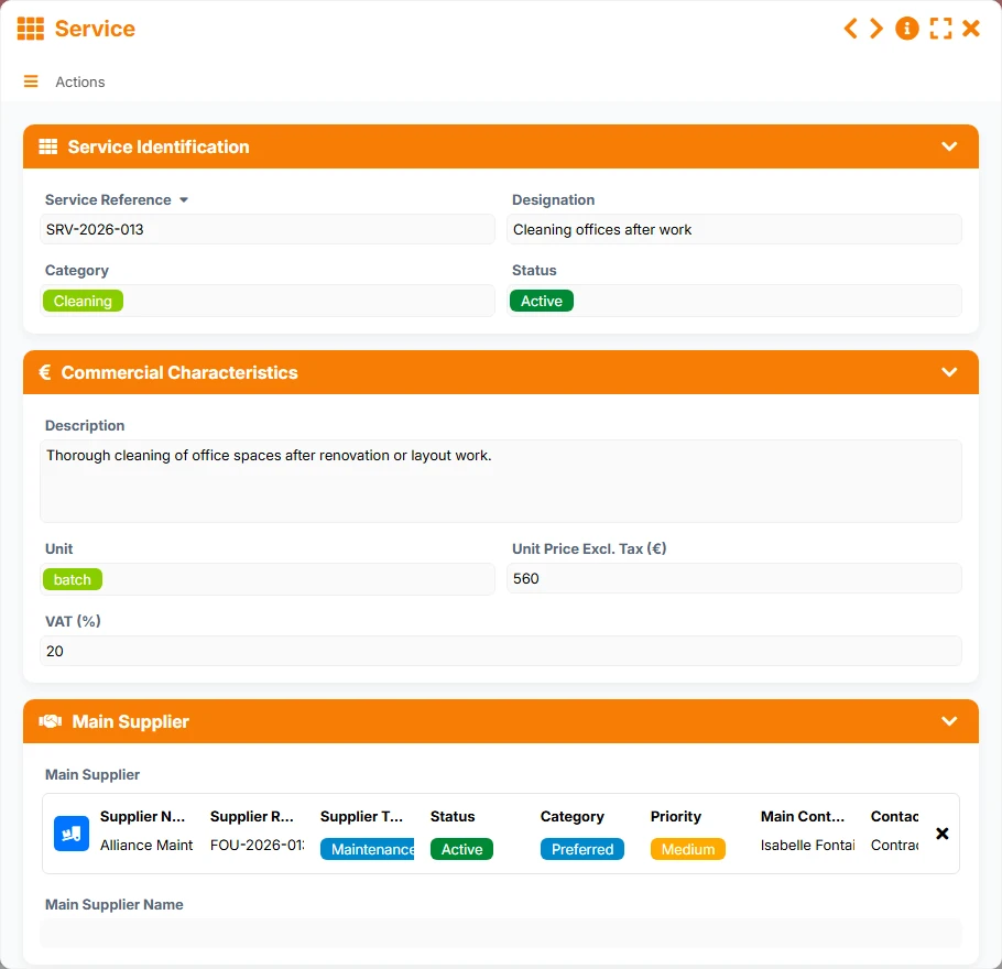 Supplier tracking - form 6