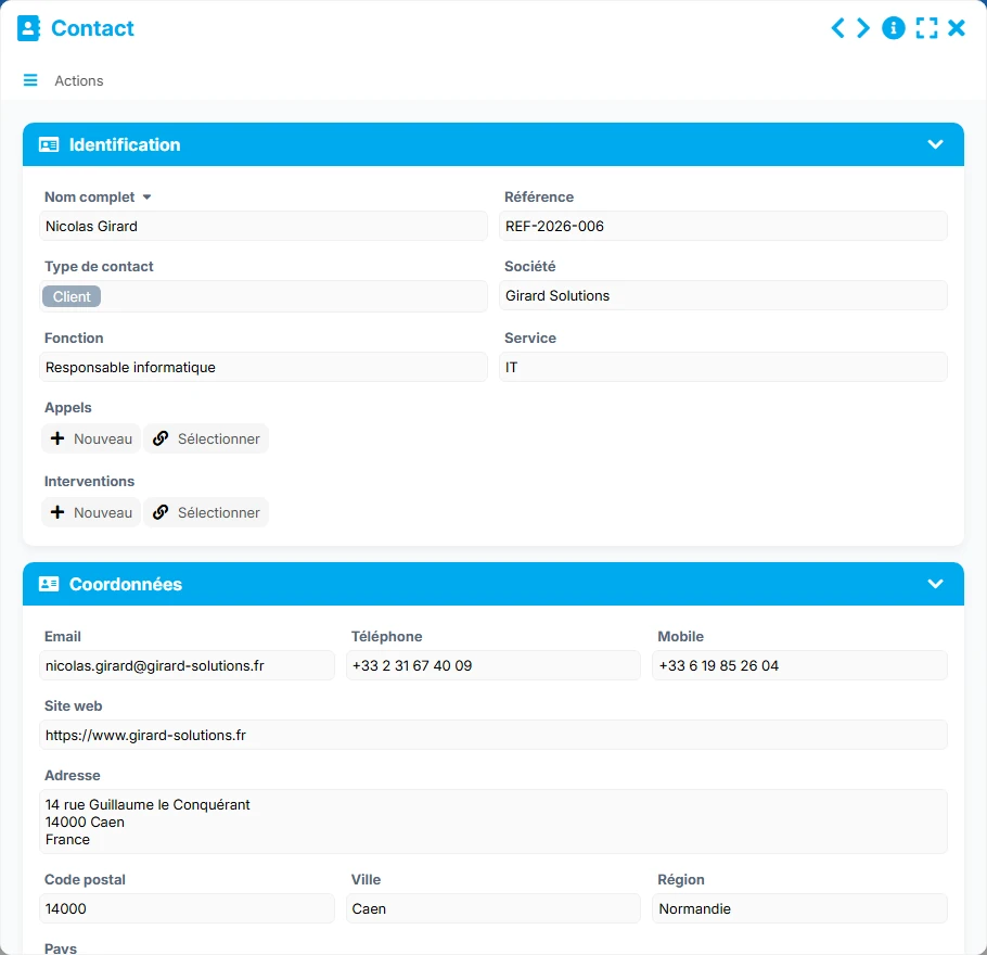 Seguimiento de tickets - vista previa del formulario